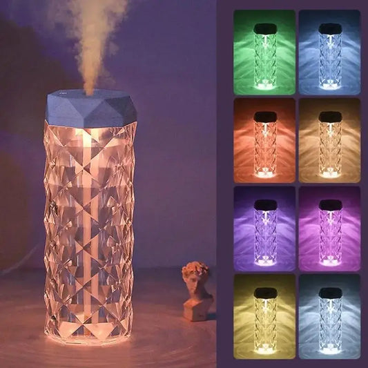 Crystal Humidifier with Aromatherapy and Air Purification for Bedroom and Desktop